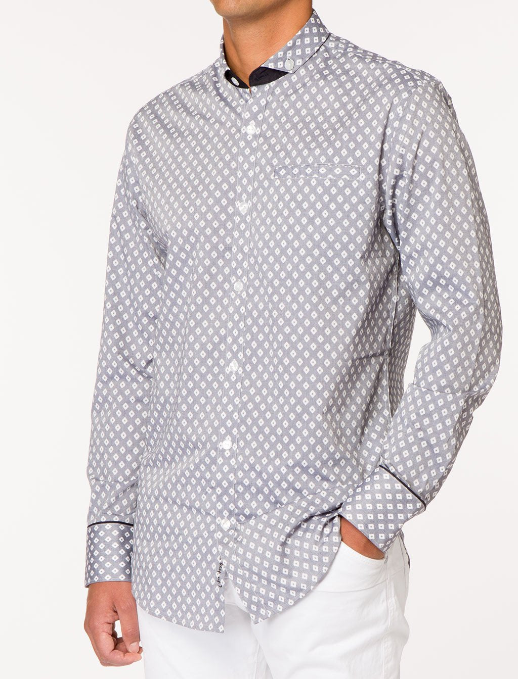 TYPHO Printed Long Sleeve Woven Shirt